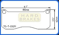 D1371 Titanium Shim Brake Backing Plates for BMW 135i