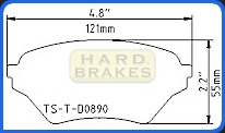 D890 Titanium Brake Heat Shield Shim for Mazda Miata with Sport Suspension