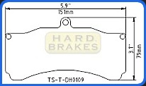 DH109 Titanium Brake Pad Backing Plate for Alcon, AP Racing, Coleman, StopTech