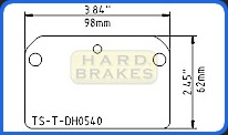 DH540 Titanium Brake Backing Plate for Wilwood Dynalite Caliper