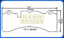 DP8061 Titanium Brake Heat Shield for Brembo GT Caliper, Pagid 8061, Pagid 8062