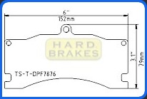 DPF7876 Titanium Brake Shim for Alcon, Mitsubishi EVO FQ