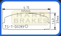 D283 Titanium Brake Shims Mazda RX-7