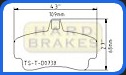 D738 Titanium Brake Heat Shield for Porsche Boxster, Cayman, 996, 997