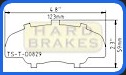 D829 Titanium Brake Shim Backing Plate for Acura RSX, Honda S2000, Honda Type R