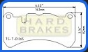 D1365 Titanium Brake Shim Backing Plates for Lexus IS-F, Mercedes CLK55 AMG, CLK 63 AMG, SLK55 AMG