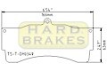 DH349 Titanium Brake Plate for Alcon CAR95, TA-6+, Powerbrake