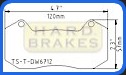 DW6712 Titanium Brake Pad Heat Shielding Shim for Wilwood DynaPro 6