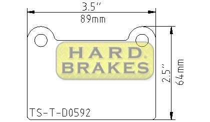 D592 Titanium Brake Pad Backing Plate for Brembo, CTS, Viper, Ferrari, Jaguar, Lamborghini, Mustang, Lotus, Volvo - Click Image to Close