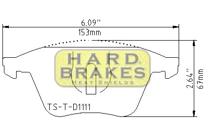 D1111 Titanium Brake Shims for VW R32, Audi A4, Audi A6 - Click Image to Close