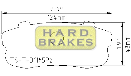 D1185P2 Titanium Shim Brake Backing Plate for Chevrolet Corvette C6 Z06 (R) - Click Image to Close