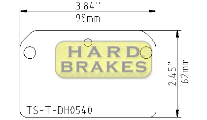 DH540 Titanium Brake Backing Plate for Wilwood Dynalite Caliper - Click Image to Close