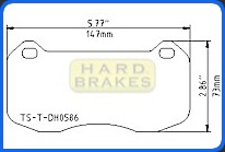 DH586 Titanium Brake Shims for AP Racing CP7040 Caliper