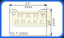 D592 Titanium Brake Pad Backing Plate for Brembo, CTS, Viper, Ferrari, Jaguar, Lamborghini, Mustang, Lotus, Volvo