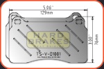 D1001 Ventilated Titanium Brake Shims for CTS-V, Mitsubishi Evo, Subaru STi, Volvo R, ...