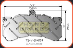 DH109 Ventilated Titanium Brake Pad Backing Plate for StopTech ST-60, Alcon, AP Racing, Coleman
